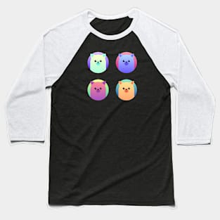 Gradient Cats Baseball T-Shirt